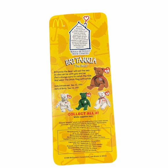 Ty 1999 Set of 4 McDonalds International McDonalds - Picture 8 of 10